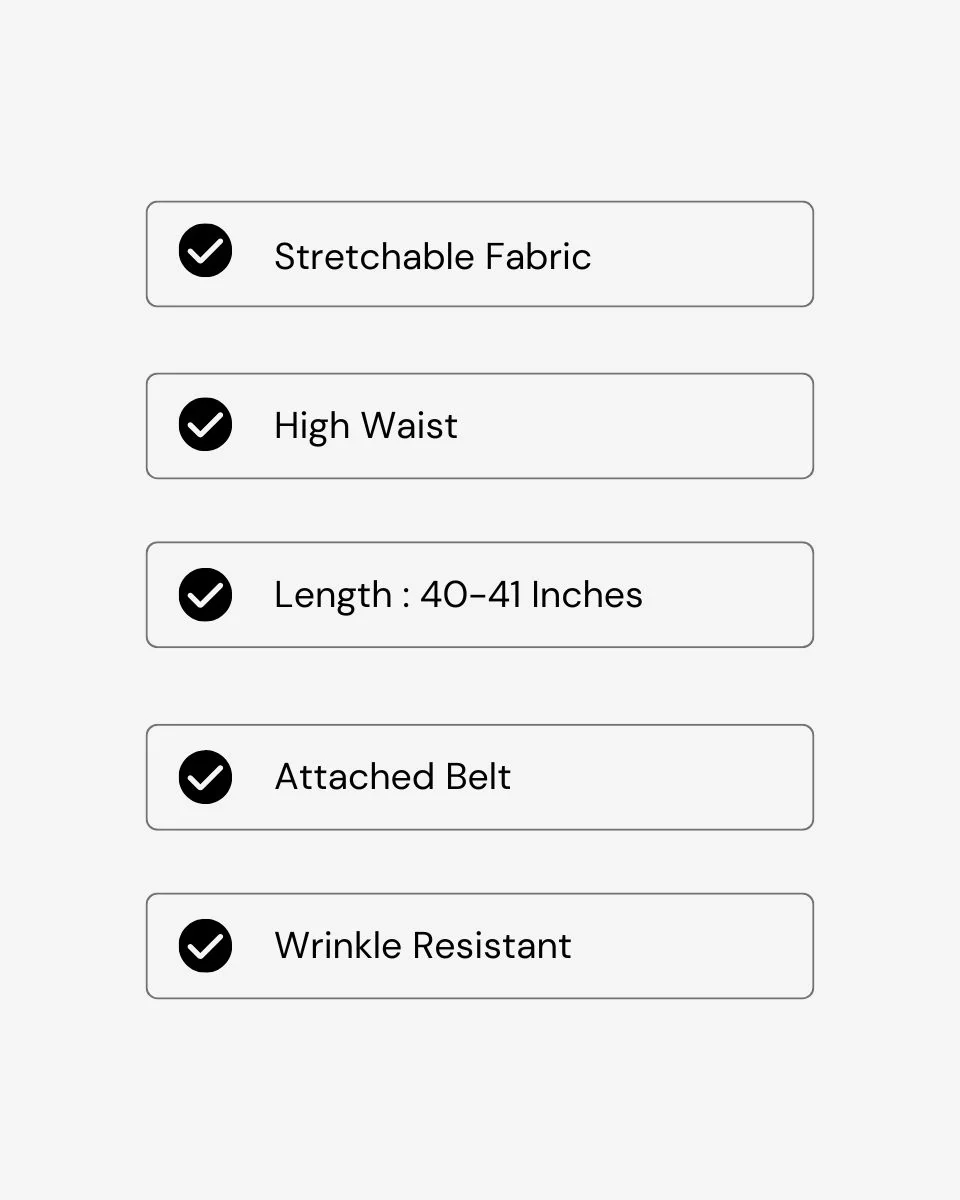 Beige Pleated Pants With Belt - Image 10