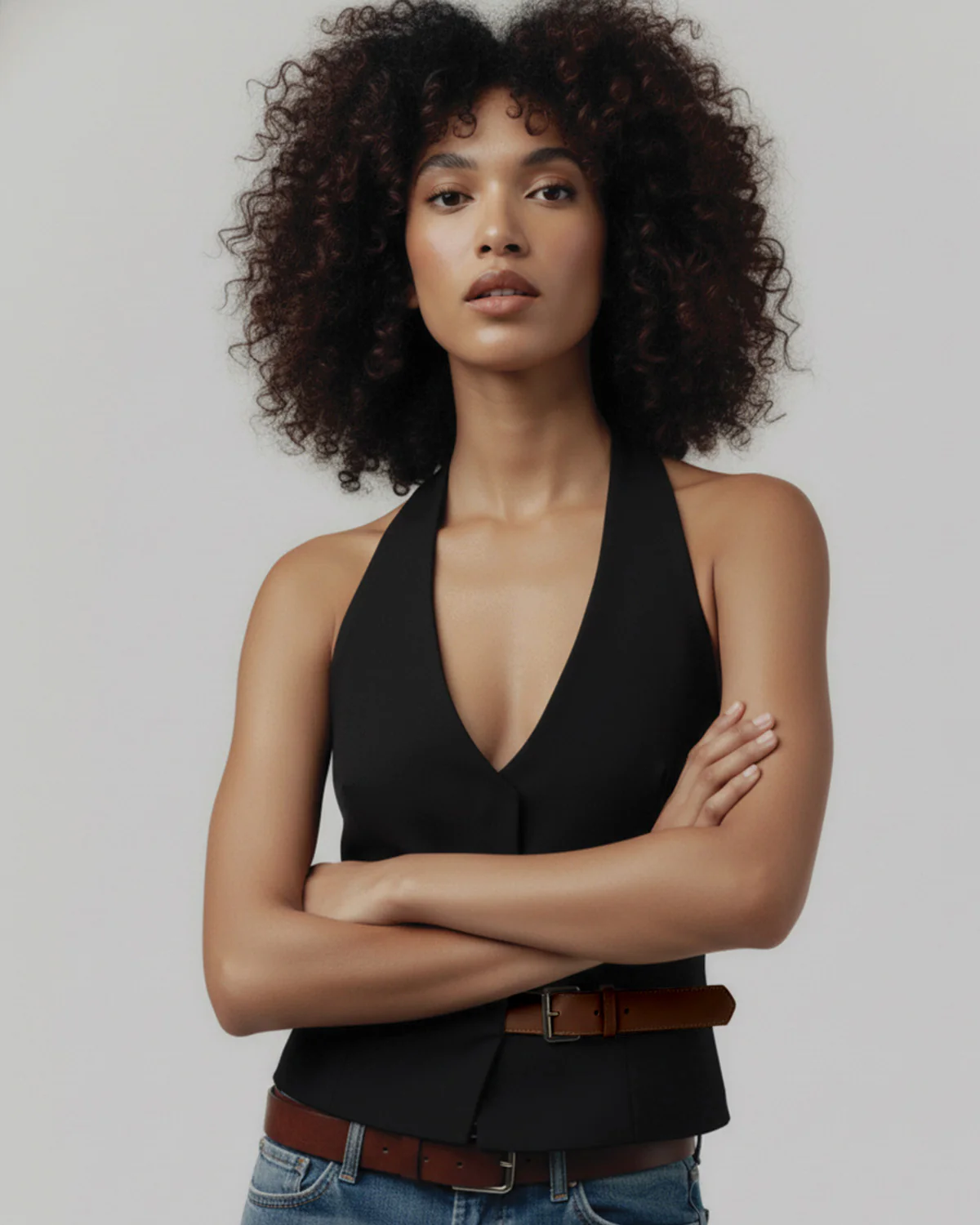Belted Halter Vest Top - Image 3