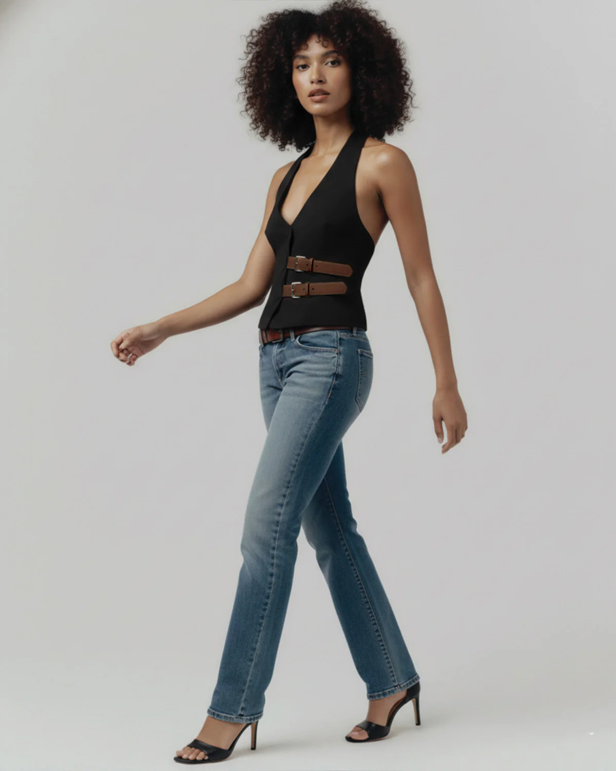 Belted Halter Vest Top - Image 5
