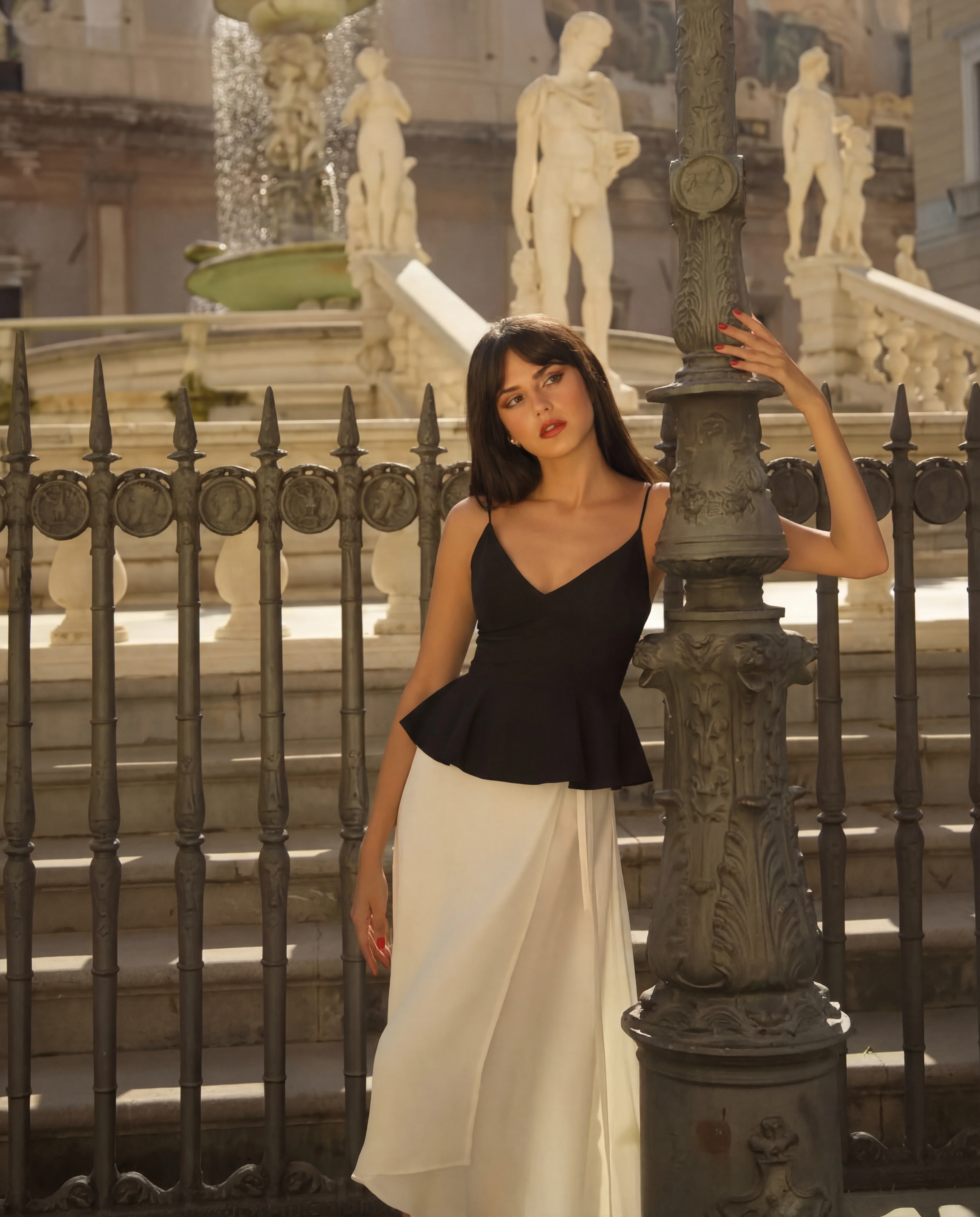 Black Spaghetti Cotton Top - Image 6
