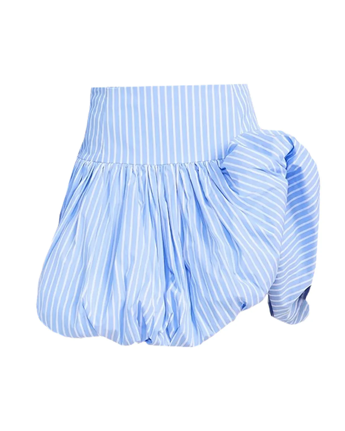 Blue Pinstripes Bubble Skirt - Image 6