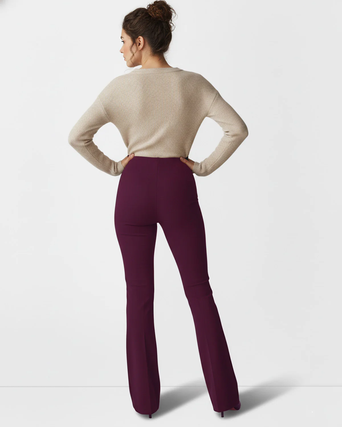 Wine Boot Cut Trouser - Image 5