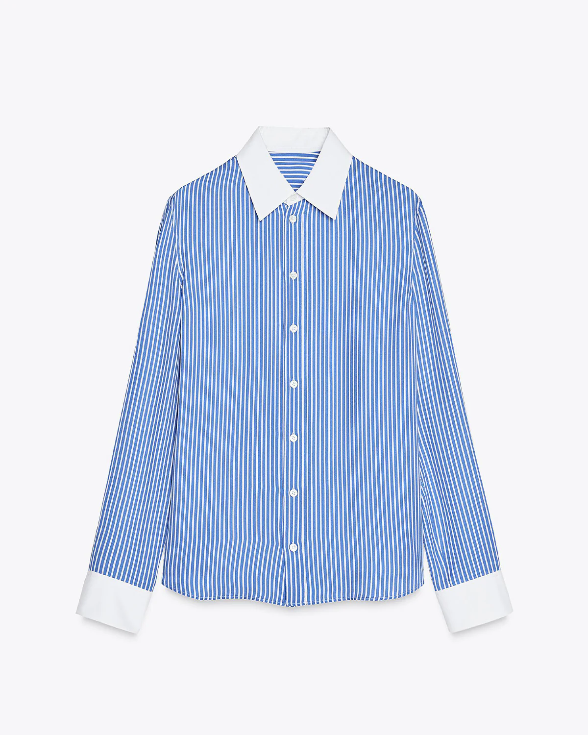 Color Block Pinstripes Shirt - Image 8