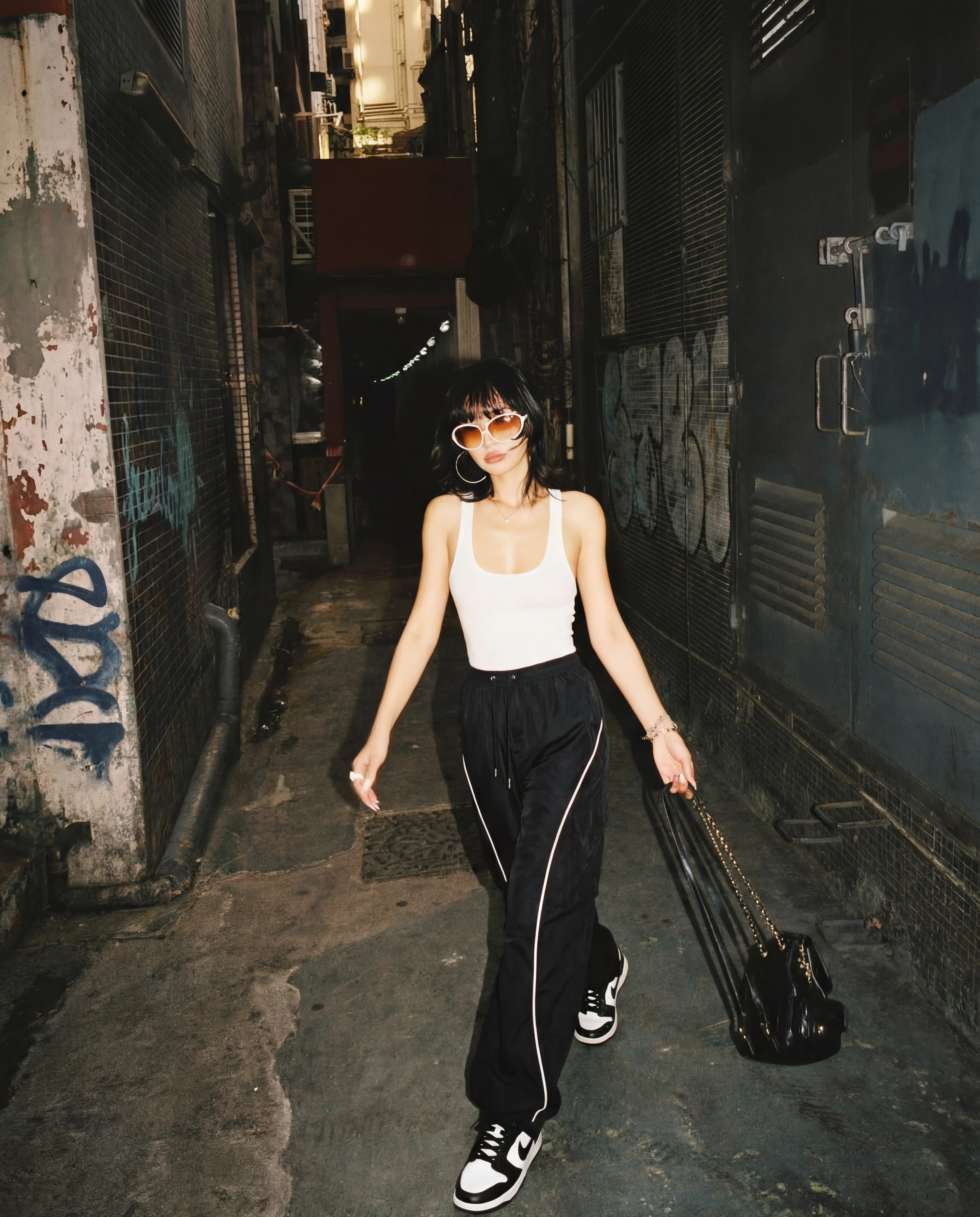 Striped baggy Korean Cargo Pants - Image 6