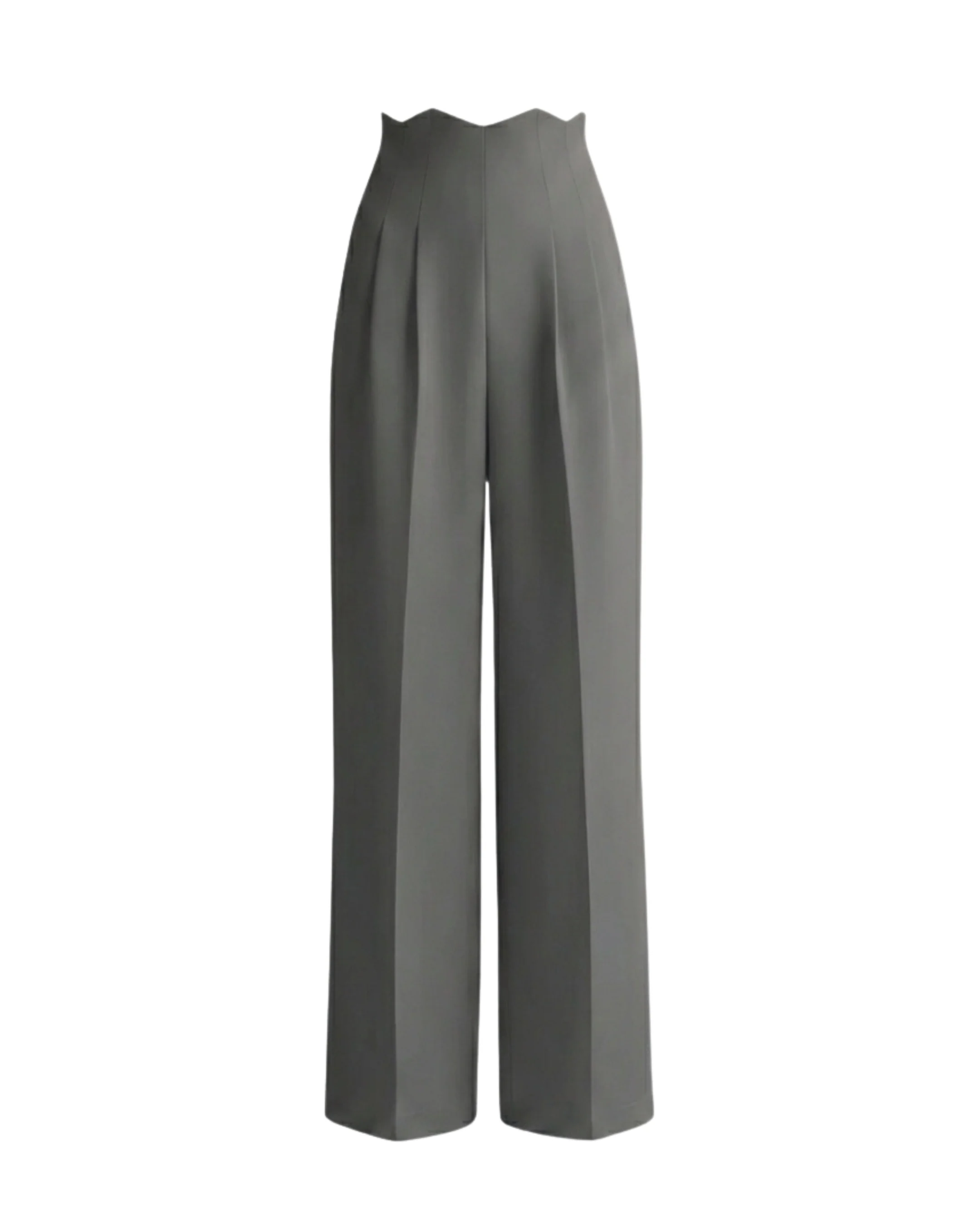 Grey Corset Waist Tailored Pants - Image 4