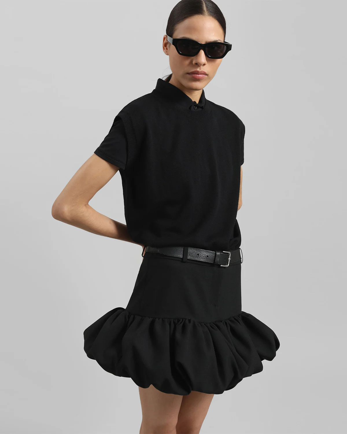 Gathered Bubble Hem Skirt - Image 4