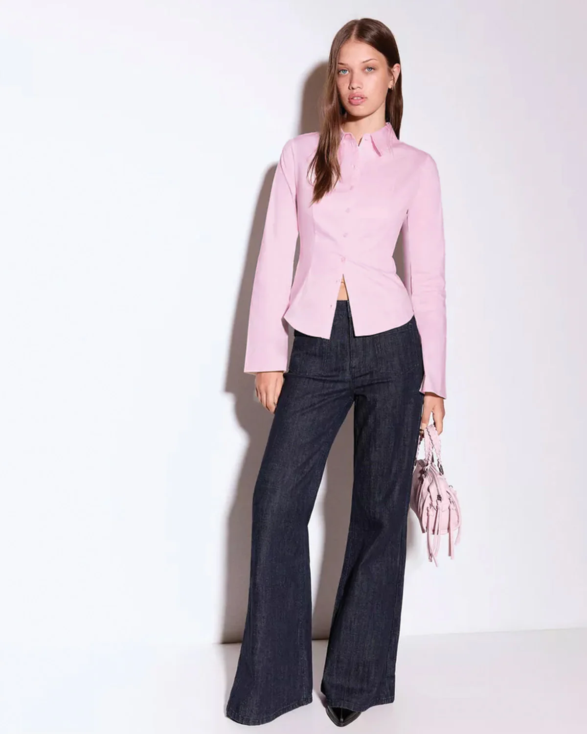 Pink Flared Sleeves Shirt - Image 2