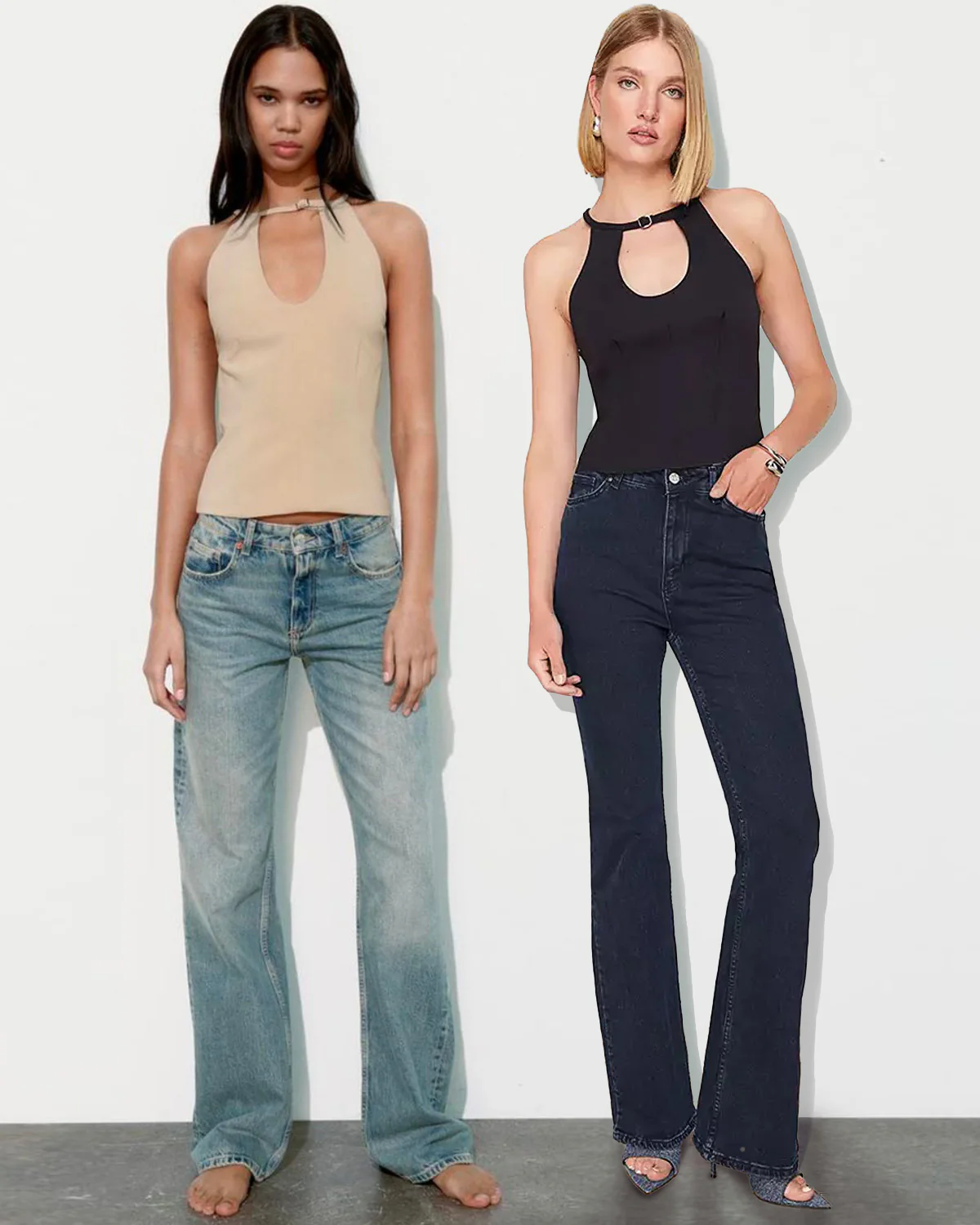Set of 2 Cut-Out Halter Neck Top - Image 3