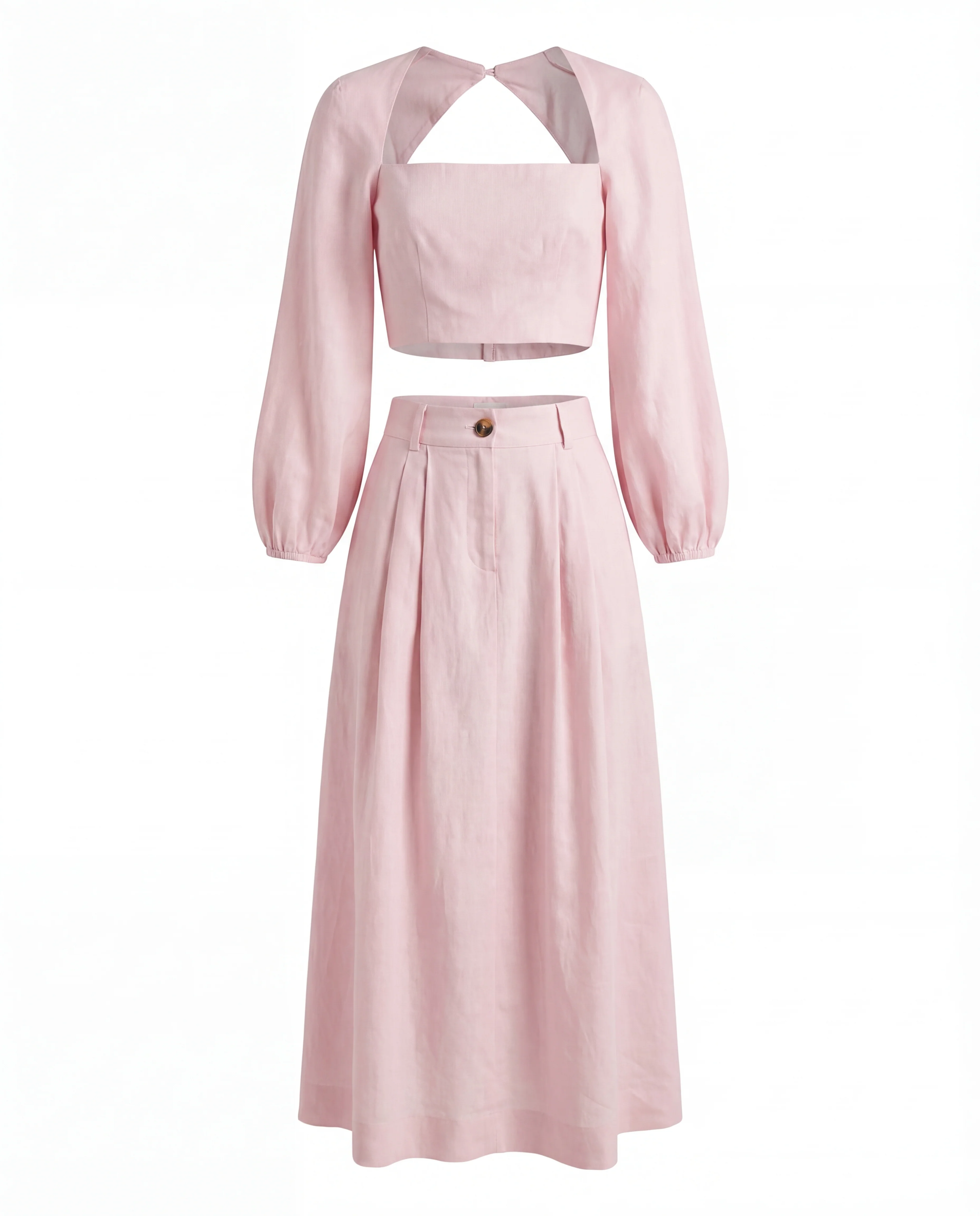 Soft Pink Co-Ord Set With Billowy Silhouette - Image 9