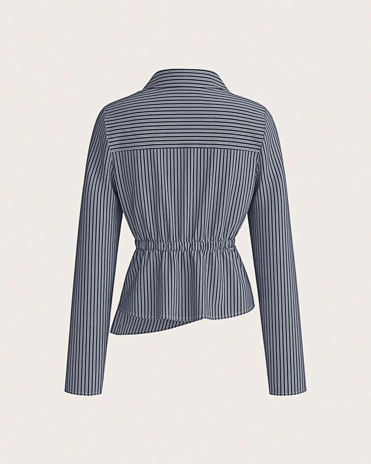 Striped Asymmetric Shirt - Image 2