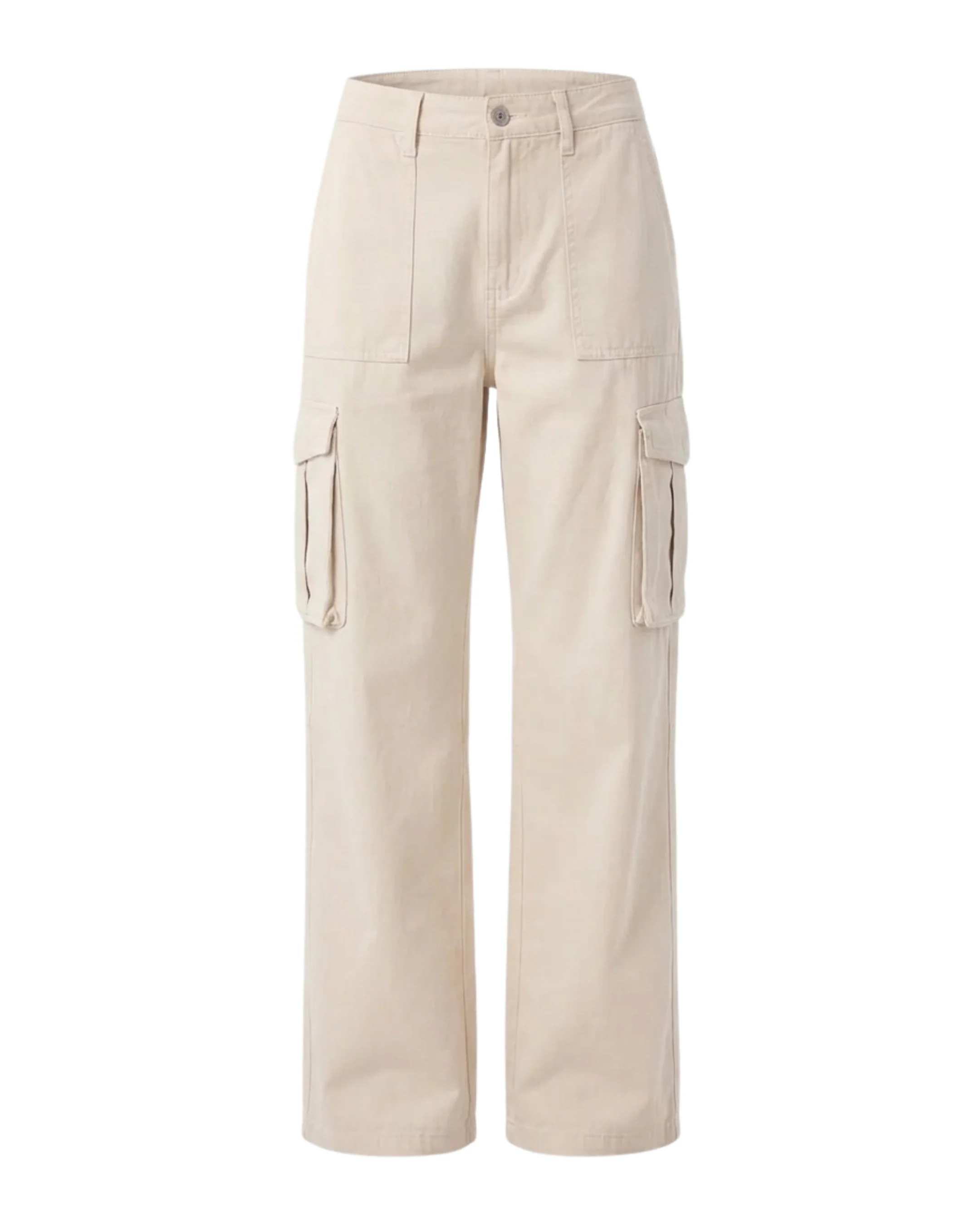 Cream Wide Leg Adjustable Cargo - Image 4